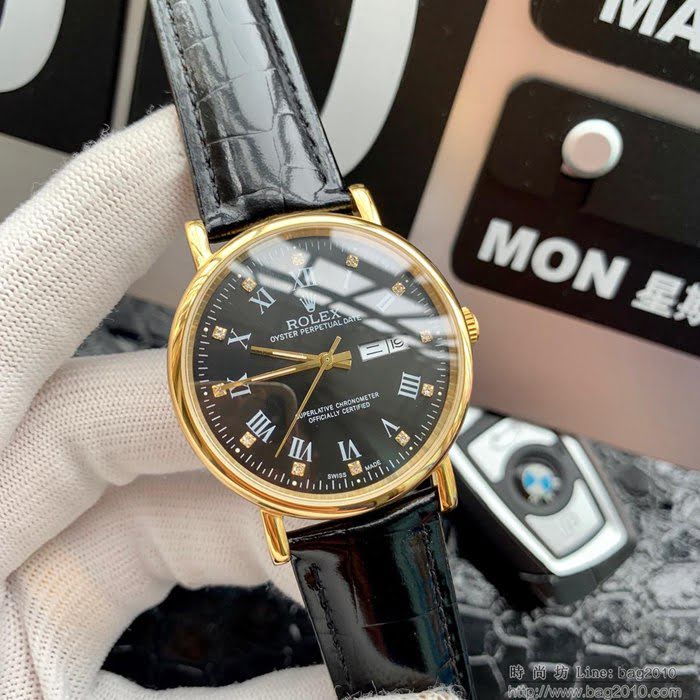 ROLEX勞力士 三針單曆 全自動進口機械 316L精鋼表殼 錶帶 男士腕表  wssb4155